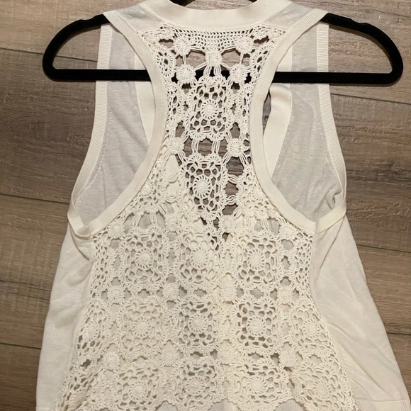 American Eagle 90s Y2K Crochet Vest Size XS | Boho Knit Sweater Vest - Picture 2 of 7